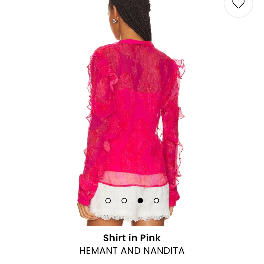 Hemant and Nandita Hot Pink Blouse Brand New, Never Worn Size XS